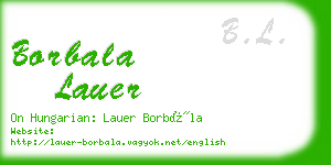 borbala lauer business card